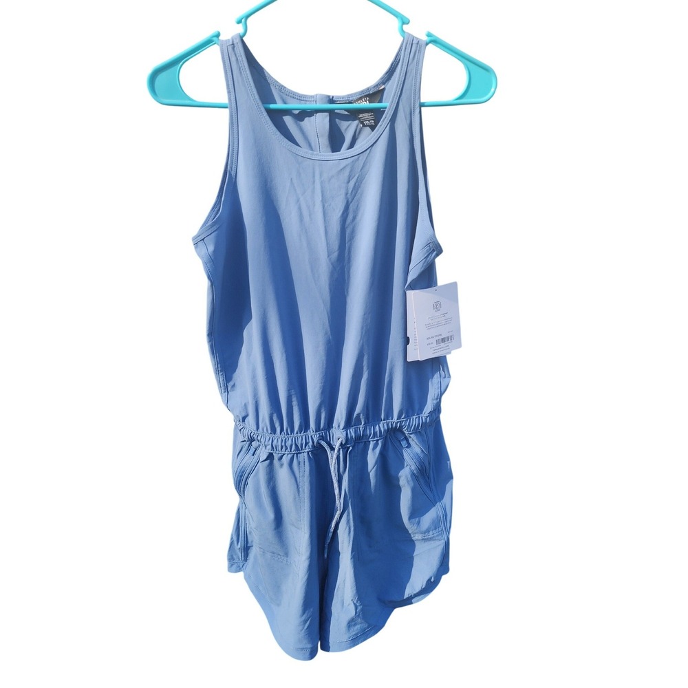 Athleta Girl On The Go Romper Blue Sleeveless Activewear XXL 16 NWT